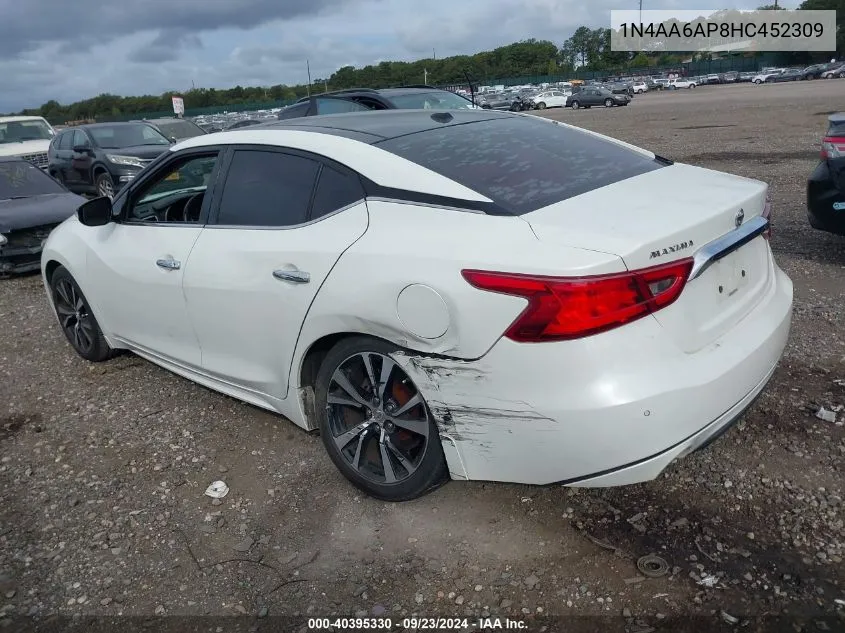 1N4AA6AP8HC452309 2017 Nissan Maxima 3.5S/Sv/Sl/Sr/Plat