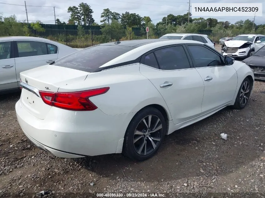 1N4AA6AP8HC452309 2017 Nissan Maxima 3.5S/Sv/Sl/Sr/Plat