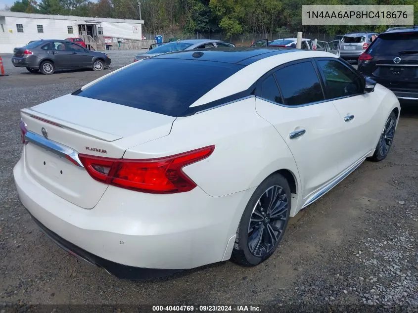 1N4AA6AP8HC418676 2017 Nissan Maxima 3.5 Platinum