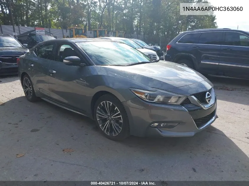 1N4AA6AP0HC363060 2017 Nissan Maxima 3.5S/Sv/Sl/Sr/Plat