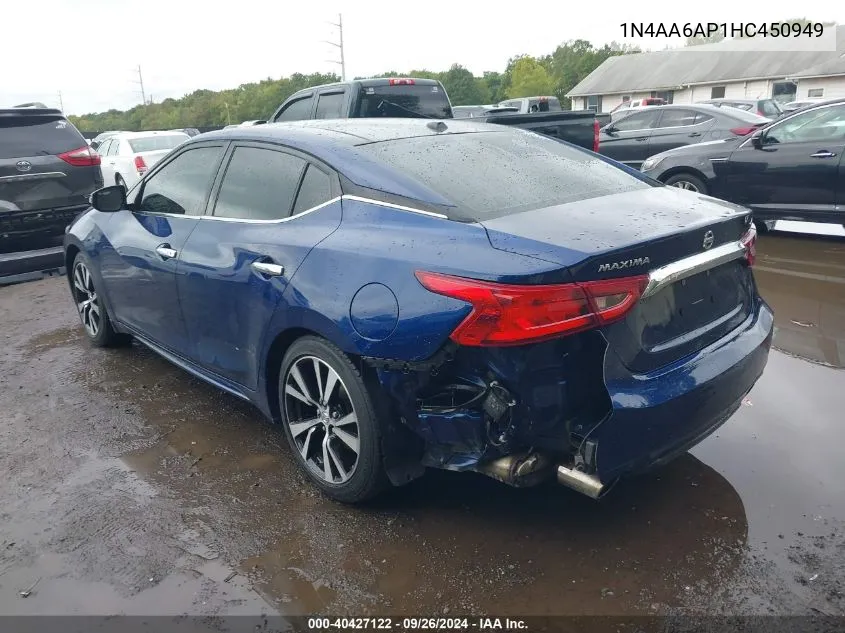 1N4AA6AP1HC450949 2017 Nissan Maxima 3.5S/Sv/Sl/Sr/Plat