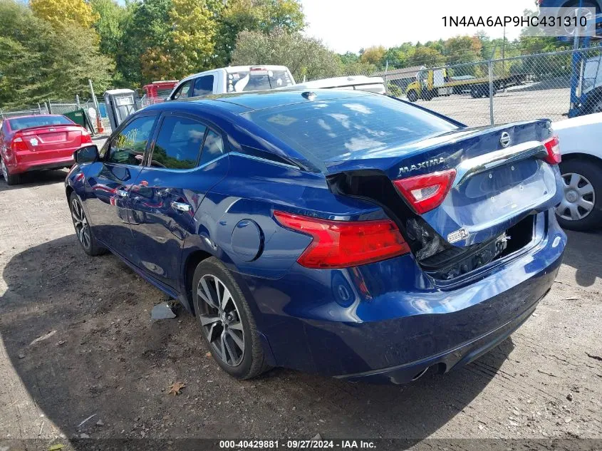 2017 Nissan Maxima 3.5 Sl VIN: 1N4AA6AP9HC431310 Lot: 40429881