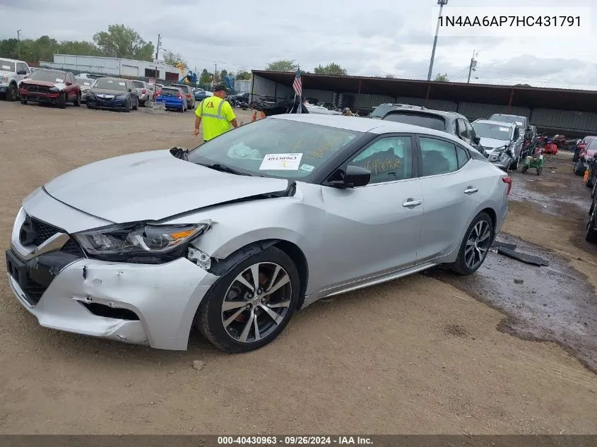 1N4AA6AP7HC431791 2017 Nissan Maxima 3.5 S