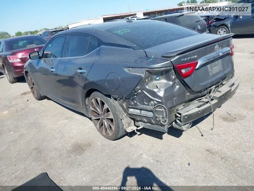 1N4AA6APXHC391027 2017 Nissan Maxima 3.5 Sr