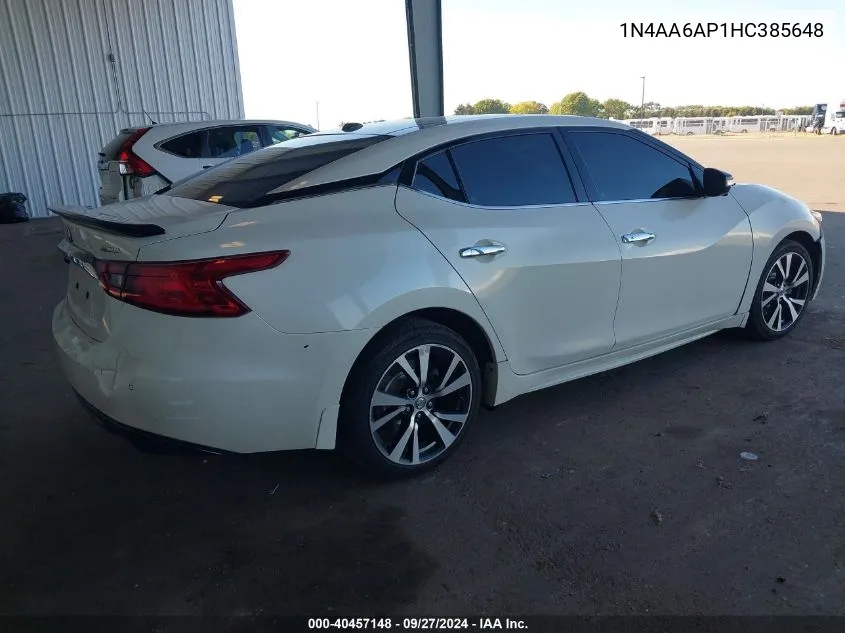 1N4AA6AP1HC385648 2017 Nissan Maxima 3.5 Platinum