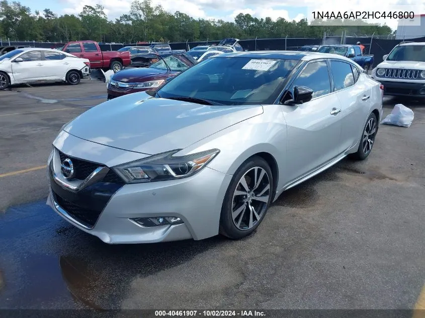 2017 Nissan Maxima 3.5 Sl VIN: 1N4AA6AP2HC446800 Lot: 40461907