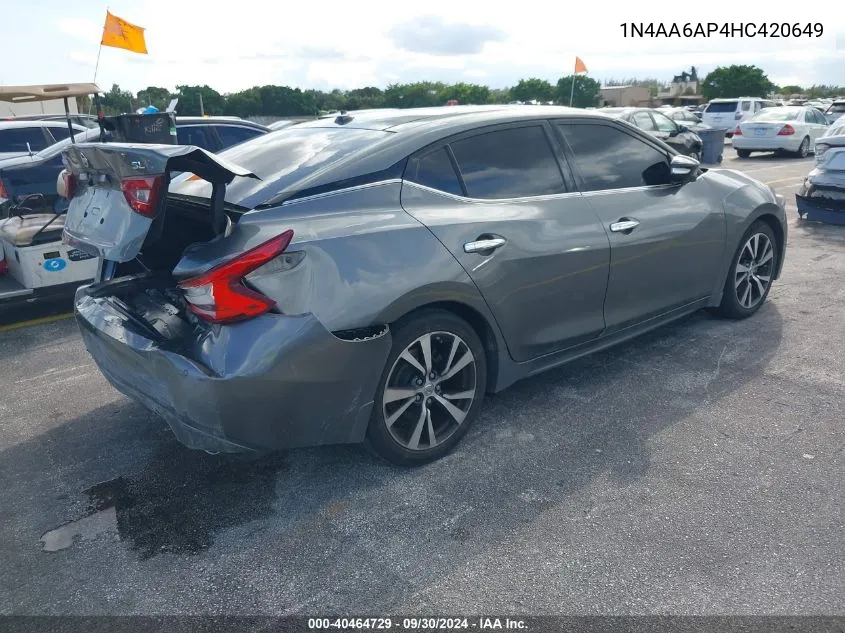 1N4AA6AP4HC420649 2017 Nissan Maxima 3.5 Sl