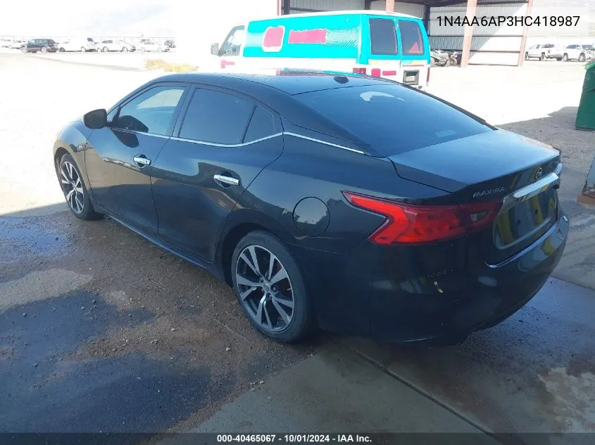 1N4AA6AP3HC418987 2017 Nissan Maxima 3.5 Sv