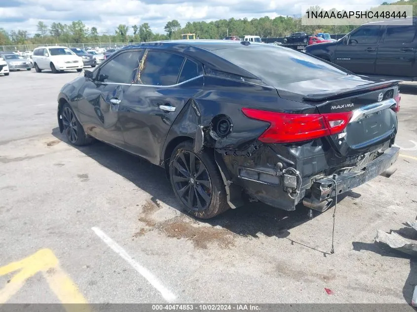 2017 Nissan Maxima 3.5 Sr VIN: 1N4AA6AP5HC448444 Lot: 40474853