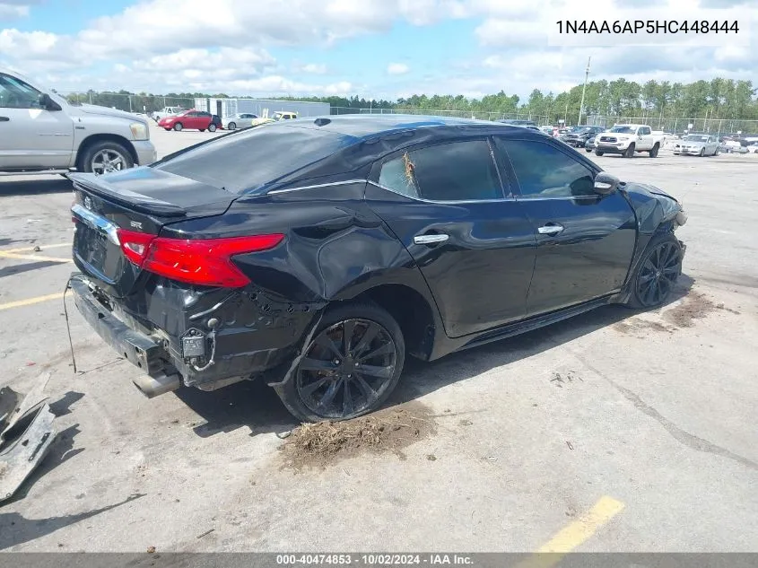 2017 Nissan Maxima 3.5 Sr VIN: 1N4AA6AP5HC448444 Lot: 40474853