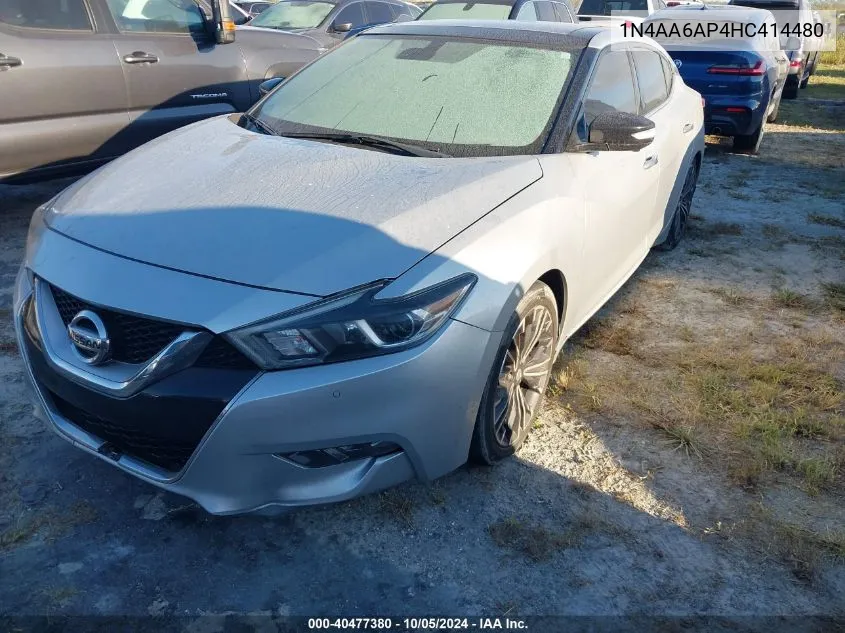 2017 Nissan Maxima 3.5S/Sv/Sl/Sr/Plat VIN: 1N4AA6AP4HC414480 Lot: 40477380