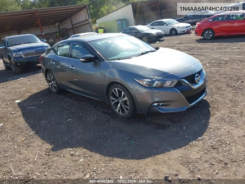 1N4AA6AP4HC403298 2017 Nissan Maxima 3.5 Sv