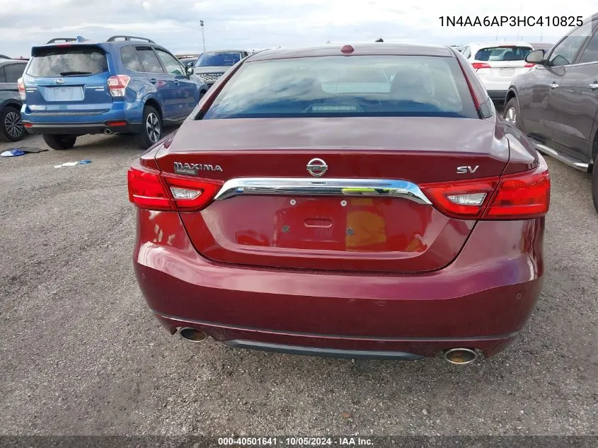 1N4AA6AP3HC410825 2017 Nissan Maxima 3.5S/Sv/Sl/Sr/Plat