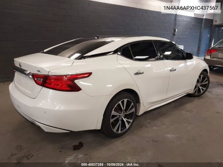 2017 Nissan Maxima 3.5 Sl VIN: 1N4AA6APXHC437567 Lot: 40537255