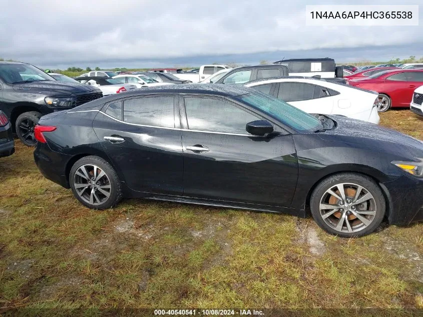 1N4AA6AP4HC365538 2017 Nissan Maxima 3.5S/Sv/Sl/Sr/Plat