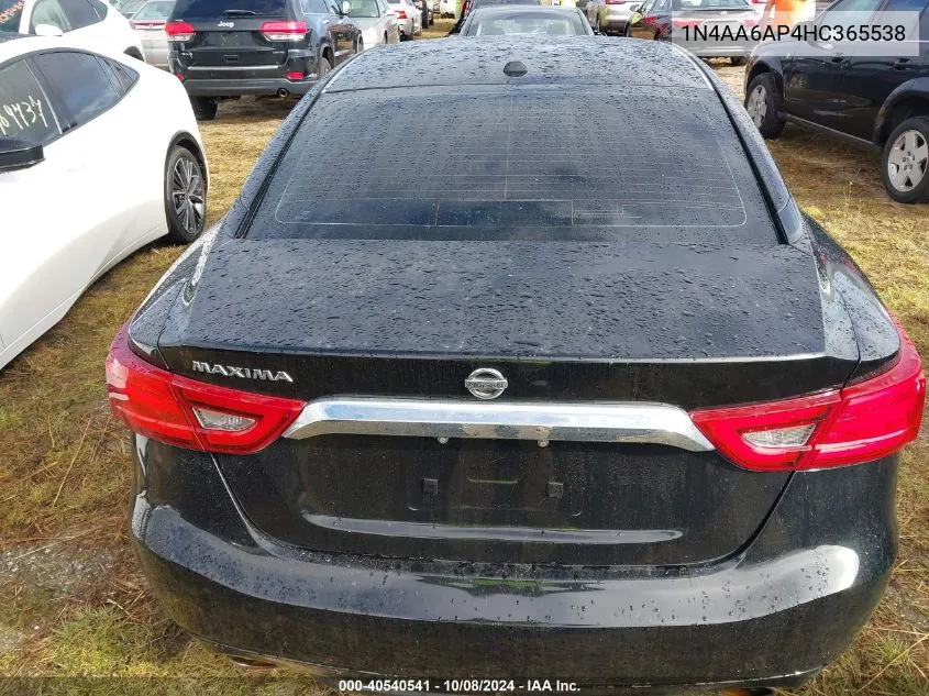 1N4AA6AP4HC365538 2017 Nissan Maxima 3.5S/Sv/Sl/Sr/Plat