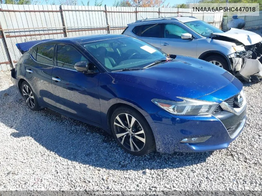 1N4AA6AP5HC447018 2017 Nissan Maxima 3.5S/Sv/Sl/Sr/Plat