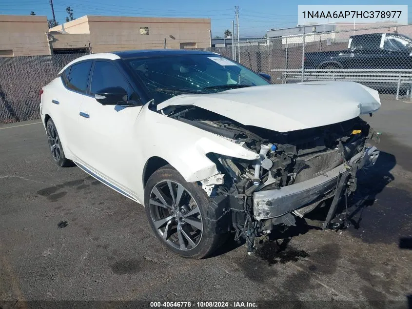 2017 Nissan Maxima 3.5 Platinum VIN: 1N4AA6AP7HC378977 Lot: 40546778