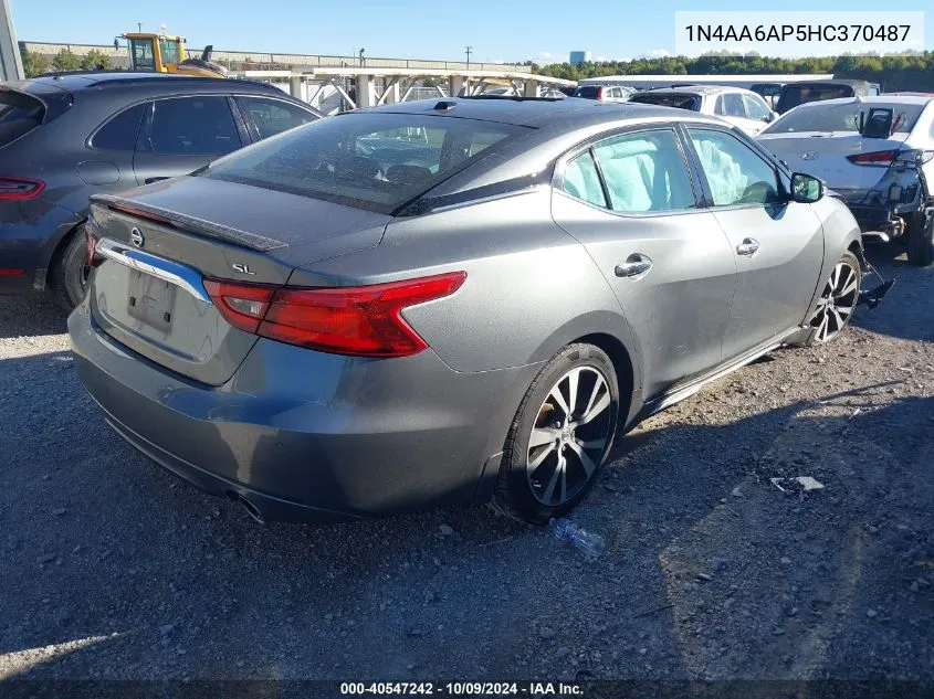 1N4AA6AP5HC370487 2017 Nissan Maxima 3.5S/Sv/Sl/Sr/Plat