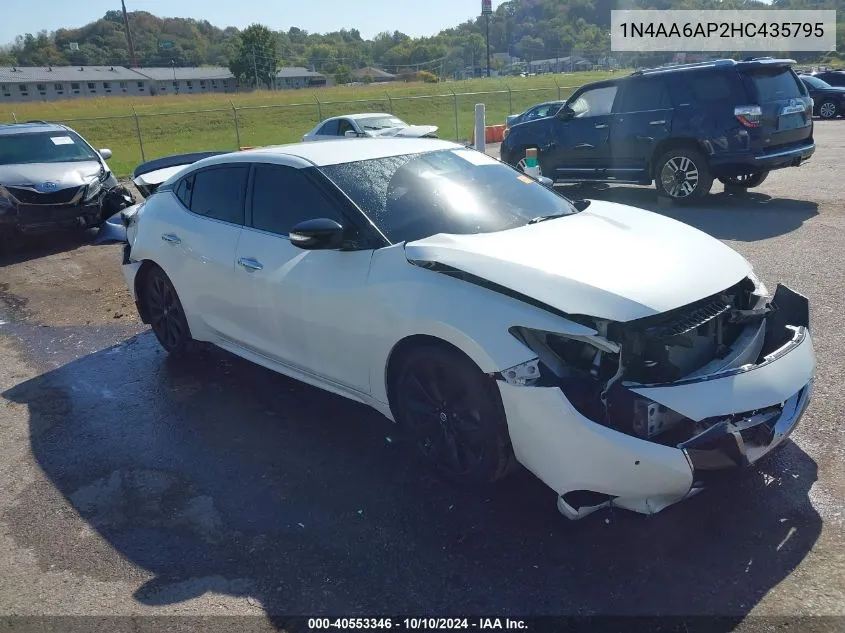 2017 Nissan Maxima 3.5 Sr VIN: 1N4AA6AP2HC435795 Lot: 40553346