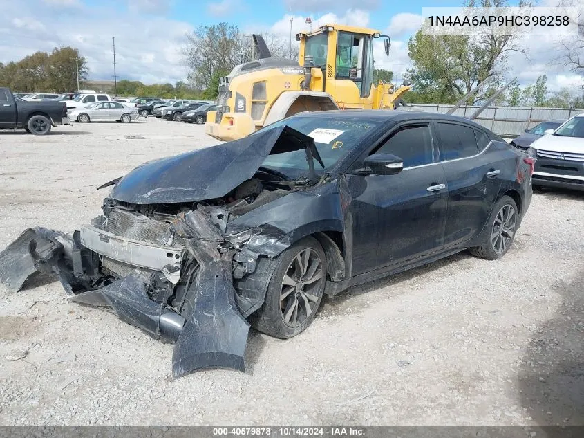 2017 Nissan Maxima 3.5S/Sv/Sl/Sr/Plat VIN: 1N4AA6AP9HC398258 Lot: 40579878