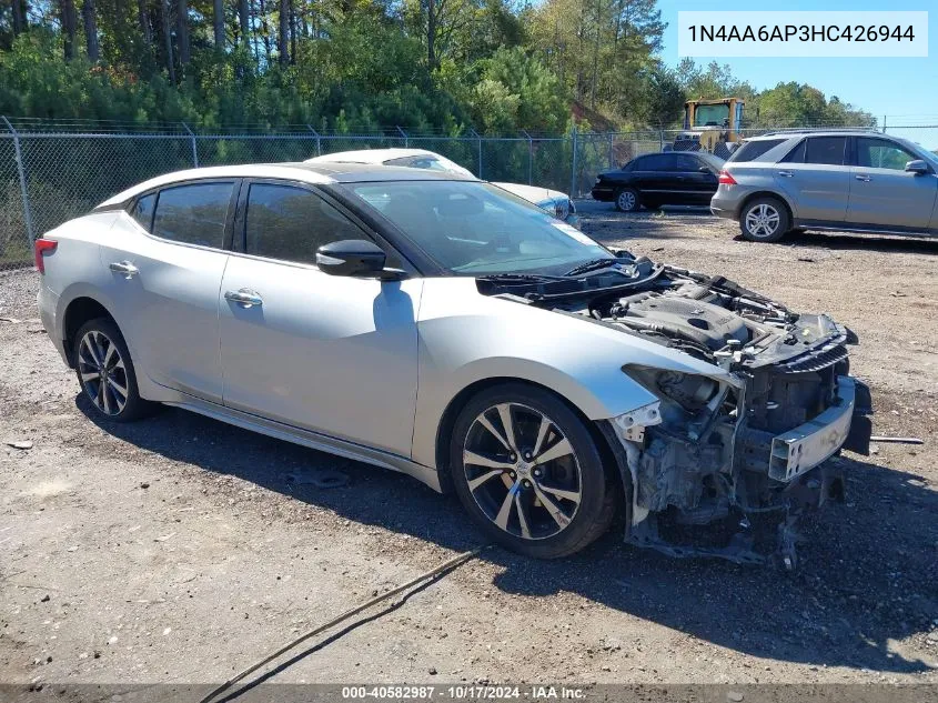 2017 Nissan Maxima 3.5 Sl VIN: 1N4AA6AP3HC426944 Lot: 40582987