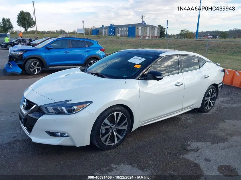 2017 Nissan Maxima 3.5 Platinum VIN: 1N4AA6AP0HC439943 Lot: 40591456