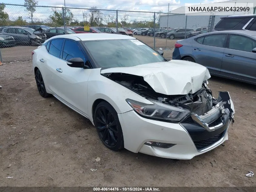 2017 Nissan Maxima 3.5 Sr VIN: 1N4AA6AP5HC432969 Lot: 40614476