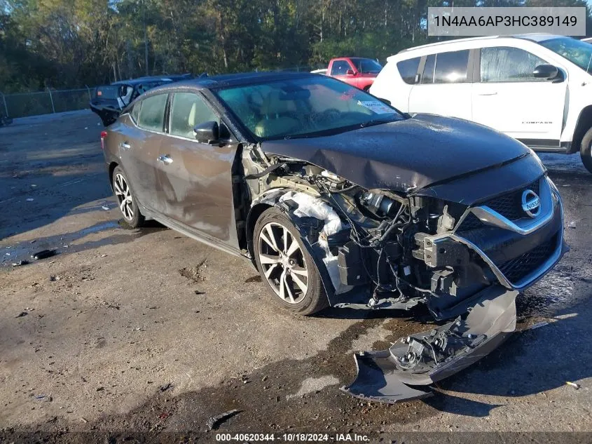 2017 Nissan Maxima 3.5 Platinum VIN: 1N4AA6AP3HC389149 Lot: 40620344