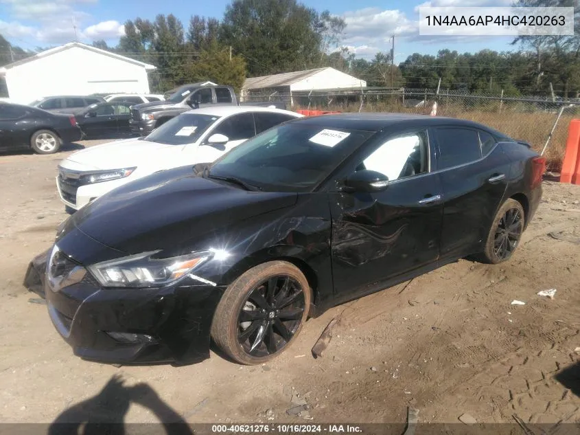 2017 Nissan Maxima 3.5 Sr VIN: 1N4AA6AP4HC420263 Lot: 40621276