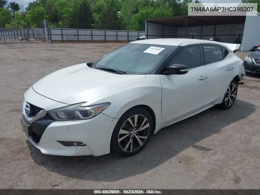 2017 Nissan Maxima 3.5 Sv VIN: 1N4AA6AP3HC398207 Lot: 40638059