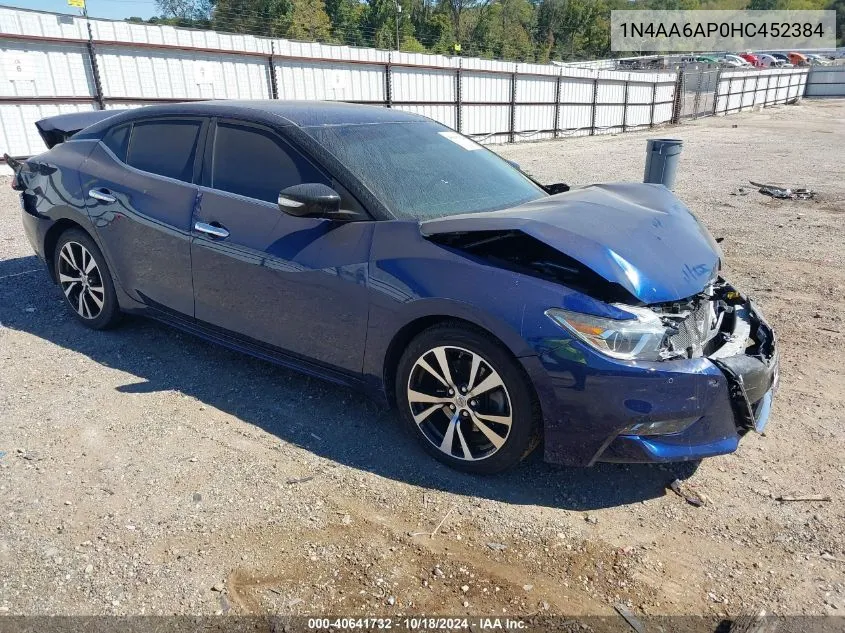 2017 Nissan Maxima 3.5 Sv VIN: 1N4AA6AP0HC452384 Lot: 40641732