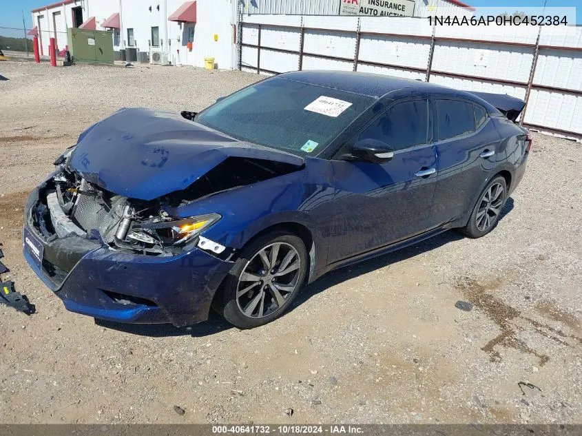 2017 Nissan Maxima 3.5 Sv VIN: 1N4AA6AP0HC452384 Lot: 40641732