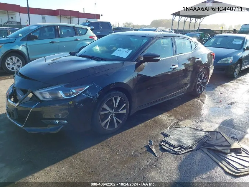 2017 Nissan Maxima 3.5 Sv VIN: 1N4AA6AP6HC440711 Lot: 40642202