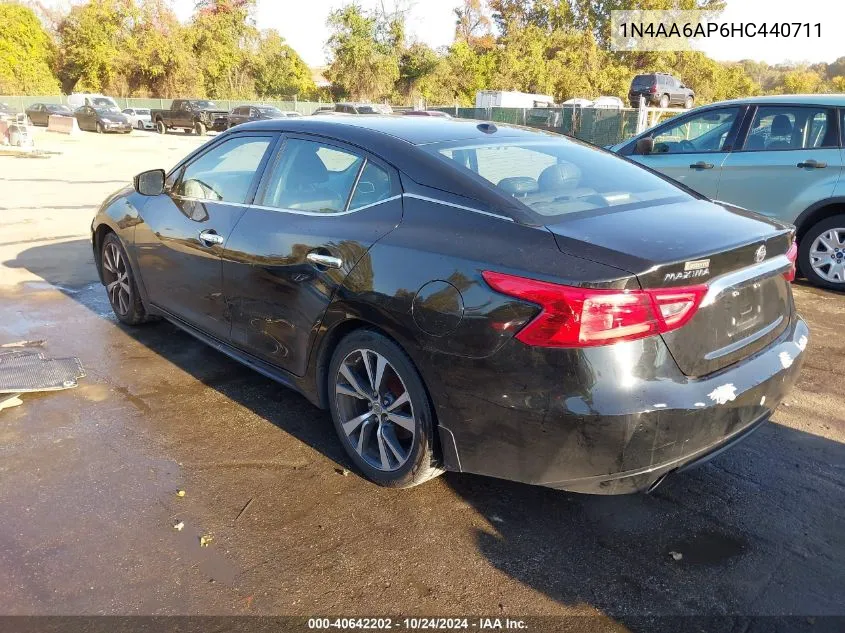 2017 Nissan Maxima 3.5 Sv VIN: 1N4AA6AP6HC440711 Lot: 40642202