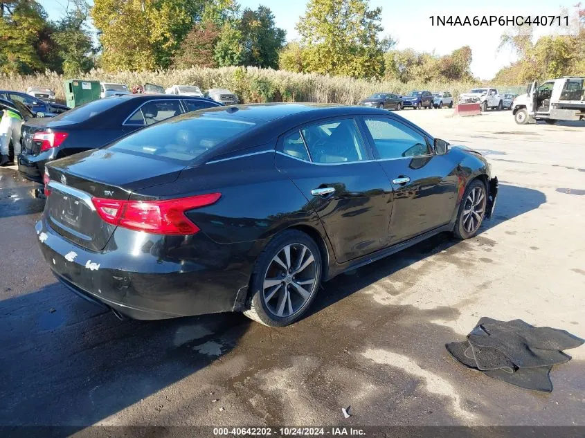 2017 Nissan Maxima 3.5 Sv VIN: 1N4AA6AP6HC440711 Lot: 40642202