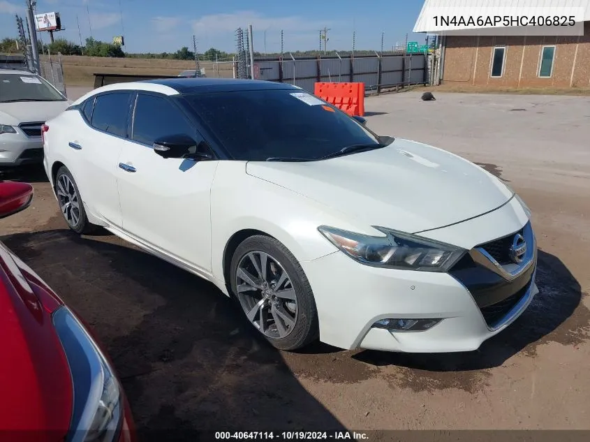 2017 Nissan Maxima 3.5 Platinum VIN: 1N4AA6AP5HC406825 Lot: 40647114