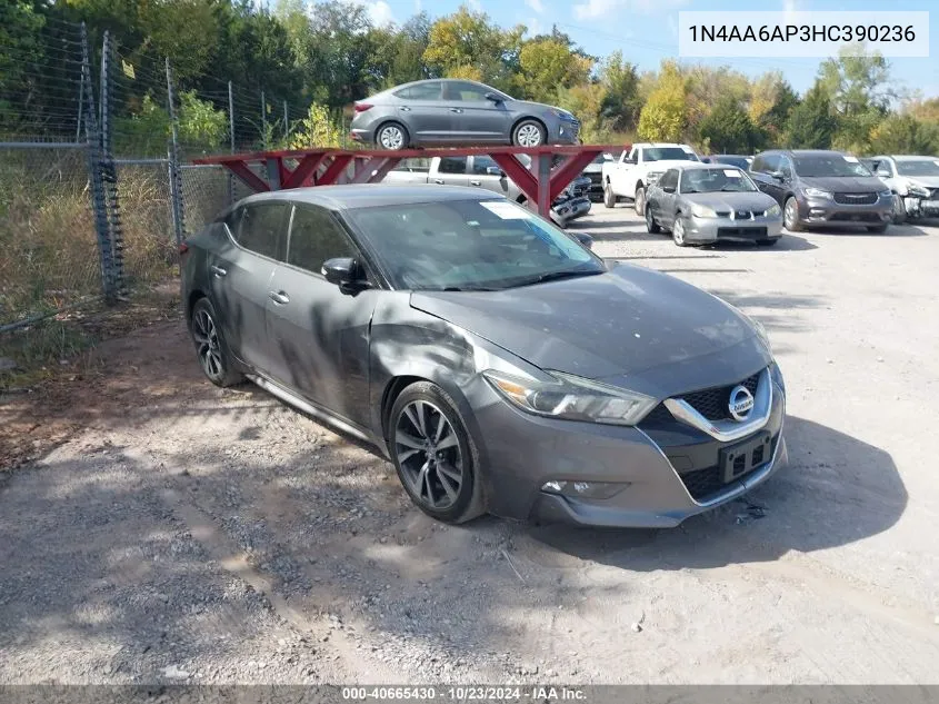 2017 Nissan Maxima 3.5 Sv VIN: 1N4AA6AP3HC390236 Lot: 40665430