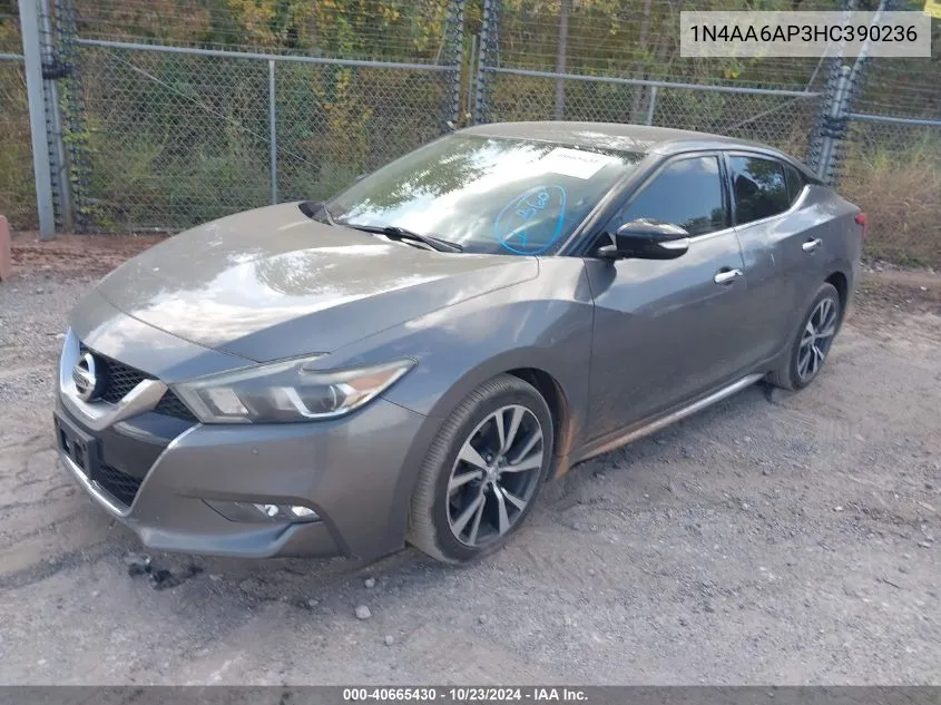 2017 Nissan Maxima 3.5 Sv VIN: 1N4AA6AP3HC390236 Lot: 40665430