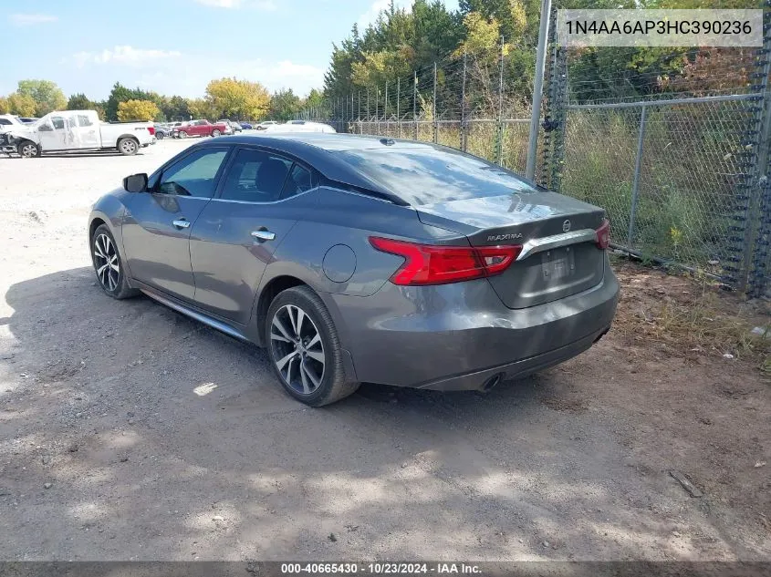 2017 Nissan Maxima 3.5 Sv VIN: 1N4AA6AP3HC390236 Lot: 40665430