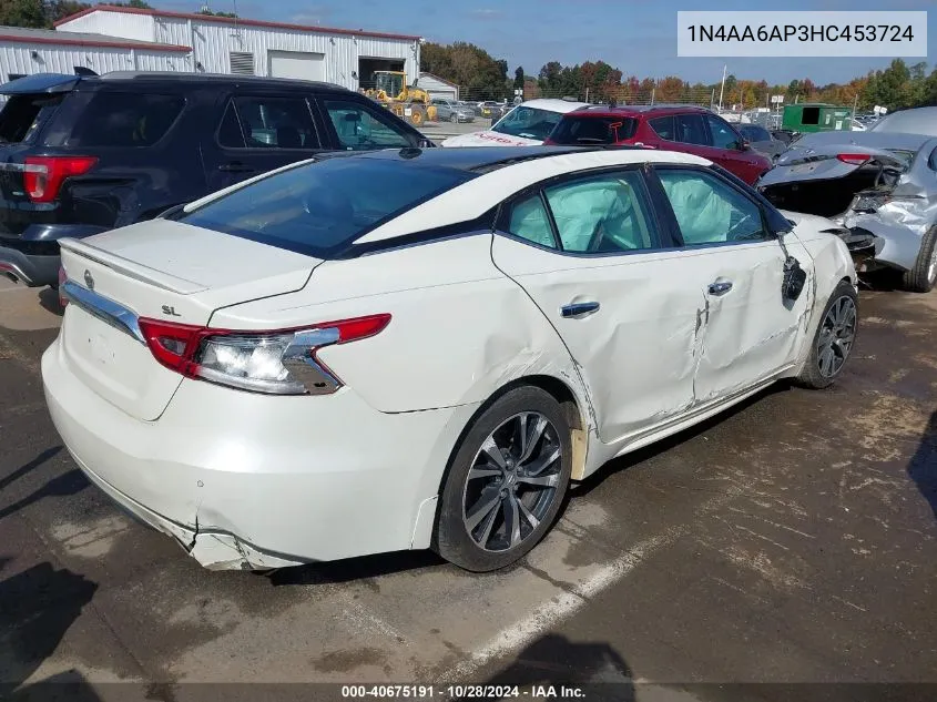 2017 Nissan Maxima 3.5 Sl VIN: 1N4AA6AP3HC453724 Lot: 40675191