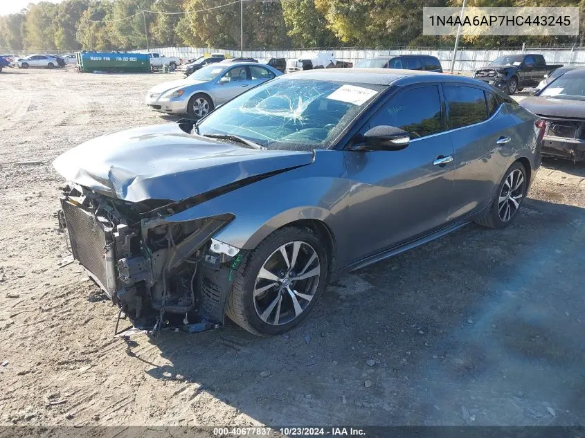 2017 Nissan Maxima 3.5 Sv VIN: 1N4AA6AP7HC443245 Lot: 40677837