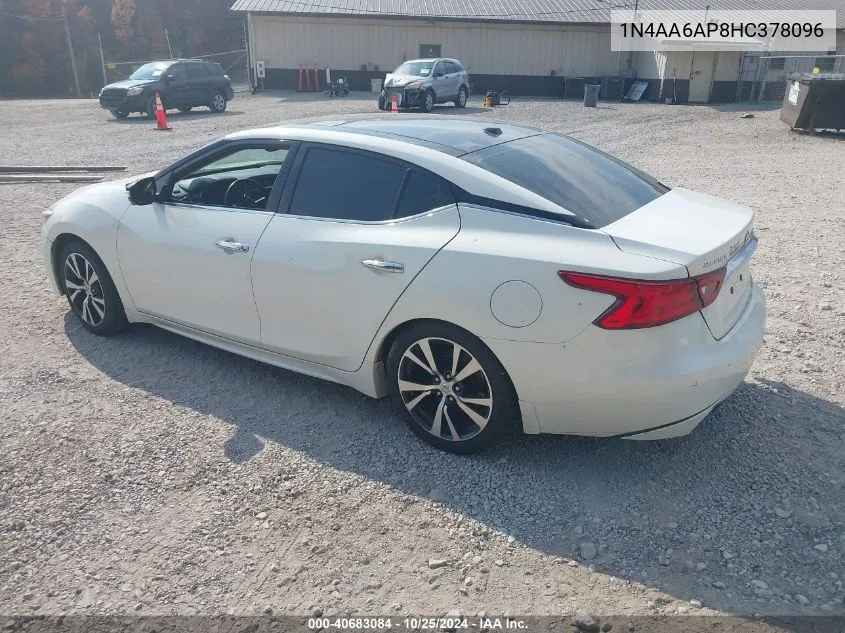 2017 Nissan Maxima 3.5 Platinum VIN: 1N4AA6AP8HC378096 Lot: 40683084