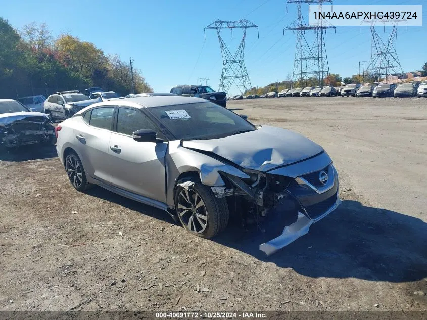 2017 Nissan Maxima 3.5 Sv VIN: 1N4AA6APXHC439724 Lot: 40691772