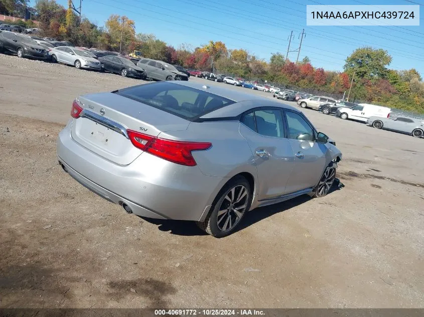 1N4AA6APXHC439724 2017 Nissan Maxima 3.5 Sv