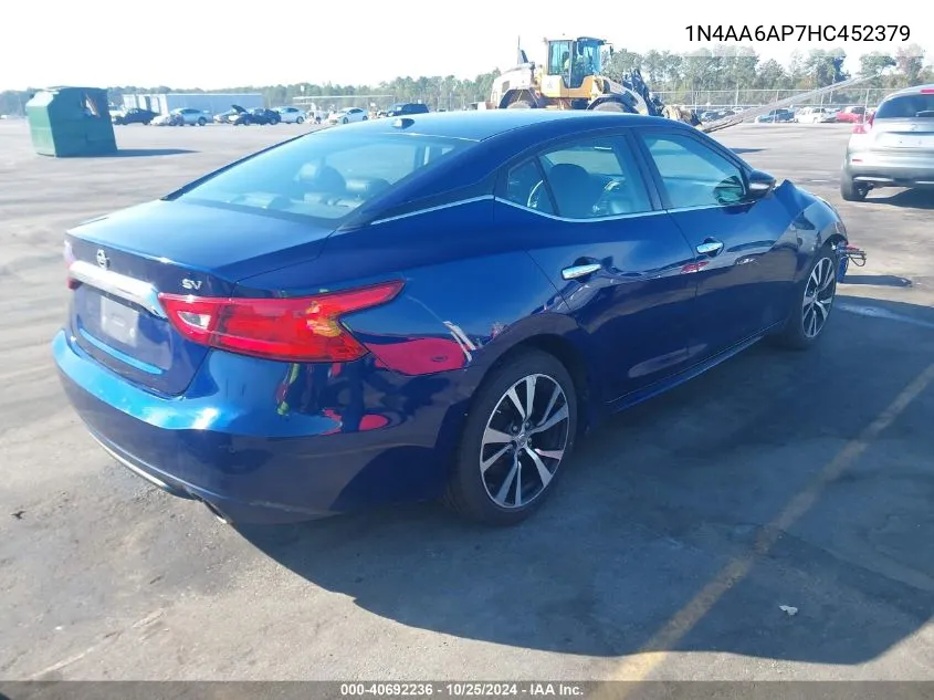 1N4AA6AP7HC452379 2017 Nissan Maxima 3.5 Sv