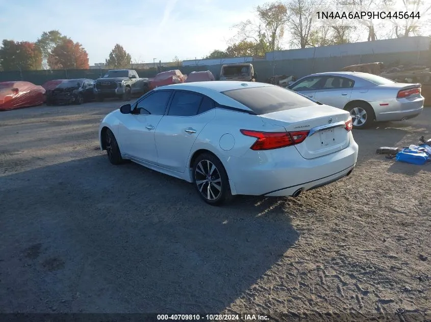 2017 Nissan Maxima 3.5 S VIN: 1N4AA6AP9HC445644 Lot: 40709810