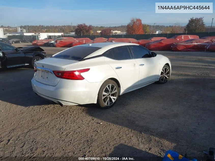 2017 Nissan Maxima 3.5 S VIN: 1N4AA6AP9HC445644 Lot: 40709810