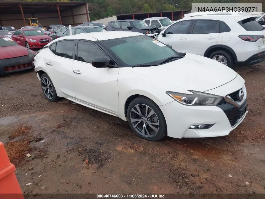 2017 Nissan Maxima 3.5 S VIN: 1N4AA6AP3HC390771 Lot: 40746603