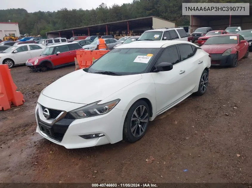 2017 Nissan Maxima 3.5 S VIN: 1N4AA6AP3HC390771 Lot: 40746603